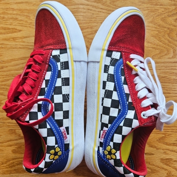 Vans Old Skool Brighton Zeuner Men's Skateboarding Shoe Red/Checker/Blue… - Picture 6 of 12